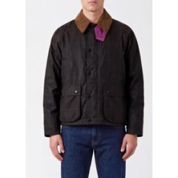 Barbour Giacca leggera Paul Smith x in cotone cerato con logo ricamato Marrone Taglia M