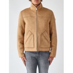 Colmar Giacca corta in pile con collo alto, zip e tasche a toppa Beige Taglia 50