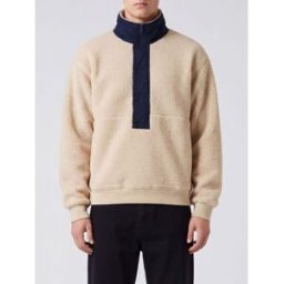 Entire Studios Giacca in pile con collo alto e chiusura a mezza zip Avorio Taglia M
