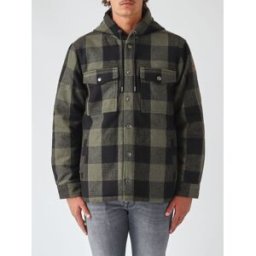 Colmar Giacca-camicia a quadri in misto lana con cappuccio e tasche a toppa Bosco Taglia 50