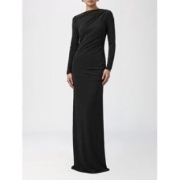 The Andamane Abito lungo in jersey con scollo asimmetrico e vestibilità slim Nero Taglia 42