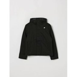 K-Way Giacca Jarko da bambino in nylon ripstop impermeabile con cappuccio Nero Taglia 10
