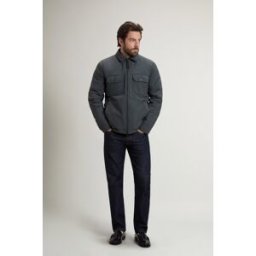 Woolrich uomo Giacca a camicia Cloud imbottita Grigio Taglia 3XL