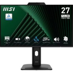 MSI Monitor 27 Led Ips 16:9 Fhd 120hz 300 Cdm, Pivot, Hub, Webcam, Vga/dp/hdmi, Multimediale, Vesa, Epeat