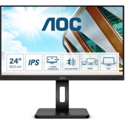 Monitor Aoc Lcd Ips Led 23.8 Wide Frameless 24p2c 4ms Mm Fhd 1000:1 Black Reg.Alt. Pivot Hdmi Dp Usb-C Vesa