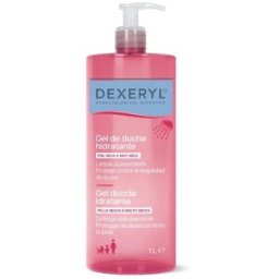 Dexeryl Gel Doccia Idratante Pelle Secca, Molto Secca Detergente Viso e Corpo Senza Sapone 1L