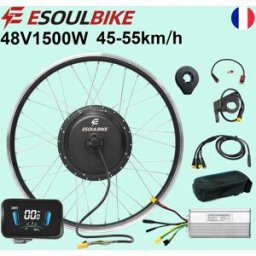 ESOULBIKE Kit di Conversione per Bicicletta Elettrica con Motore a Mozzo Senza Spazzole e Senza Ingranaggi 48V 1500W Ruota Posteriore 26' 27.5' 28' 29' 700C