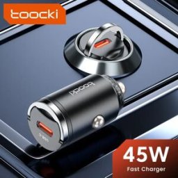 toocki 45W Caricabatteria per auto QC4.0 PPS Ricarica rapida Pull Ring Tipo C Caricatore per telefono per auto per iPhone 17 16 Xiaomi 12 13 Samsung S23 S24