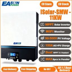 EASUN POWER EASUN Hybrid Soalr Inverter 11000W 150A Dual MPPT Dual AC Out 48V 50hz/60hz 500vdc PV Input Off Grid caricatore solare WIFI parallelo