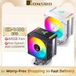 Coolcirc JONSBO CR-1400 EVO ARGB CPU ventola di raffreddamento 4 Heat Pipe Cooler PWM Processador Air Cooler per intel LGA1700 1200 115X AMD AM4 AM5