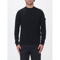 Peuterey Maglia girocollo in pura lana con patch logo applicato sulla manica Nero Taglia M