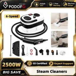 NONE Pulitore a vapore portatile Podofo 2500W, pulitore a vapore ad alta temperatura, per condizionatori d'aria, cappe da cucina, macchina per la pulizia a vapore per auto, presa EU V, pulizia profonda con