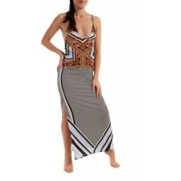 Effek Abito Da Spiaggia Sottoveste Blu Donna M