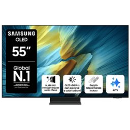 Samsung QE55S95FATXZT, Smart TV OLED 55'', Vision AI, 4K, Processore NQ4 AI Gen3, 4K Upscaling Pro, Glare Free, HDR Dolby Atmos & OTS+, Infinity One Design