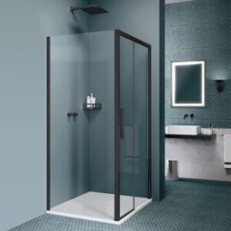 Leroy Merlin Lato fisso per box doccia Record L 77,5-79,5 x H 195cm, Sp. 6 mm vetro trasparente profilo in alluminio