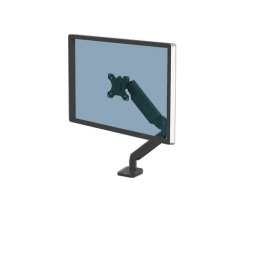 Braccio per monitor singolo Fellowes Platinum Series - Regolabile con molla a gas - 2 porte USB - Sistema di gestione dei cavi - Nero