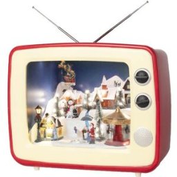 Vestiamo Casa Gran Natale - Natale in TV con movimento e LED h23,2x38,3x31 cm
