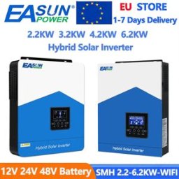 EASUN POWER Inverter Solare Ibrido 2.2KW 3.2KW 4.2KW 6.2KW 12V 24V 48V 220V Onda Pura con Caricabatterie MPPT 80A 120A e WIFI per Sistemi Off-Grid