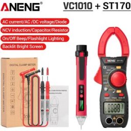ANENG Pinza amperometrica digitale Multimetro Tester Misuratore di tensione CA/CC Diodo di resistenza capacità corrente CA, VC1010 Tester Pen Tools