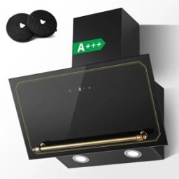 SNDOAS Cappa da parete da 60 cm - Aspirazione da 400 m3/h, energia A+++, luci a LED, sistema doppio filtro, design retrò ‌