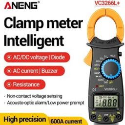 ANENG VC3266L+ Pinza Amperometrica Digitale 1999 conteggi Corrente AC 600A Tensione AC DC 600V Tester di Resistenza Tester di Tensione Senza Contatto NCV