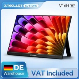 Teclast Monitor Portatile V16H 16 Pollici 144Hz 1920x1200 16:10 Display Esterno USB-C Mini-HDMI Doppio Altoparlante VESA Schermo Portatile per Laptop PC MacBook PS5 Xbox Steam Deck Monitor da Gaming