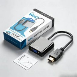NONE Cavo adattatore convertitore da HDMI maschio a VGA femmina, lunghezza 23 cm, plug and play, adattatore per segnale video HD, compatibile con laptop, monitor da scrivania e proiettore.