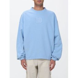 Dolce&Gabbana Felpa in cotone con patch monogram DG Azzurro Taglia XL