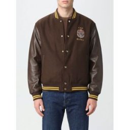 Casablanca Bomber Varsity in misto lana vergine con patch e logo ricamato Marrone Taglia L