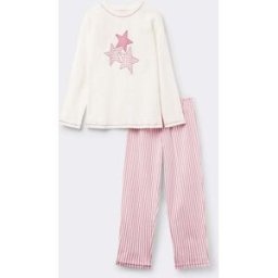 Tezenis Pigiama Lungo Bimba in Cotone con Patch Stelle Bambina Rosa Tamaño 4-5