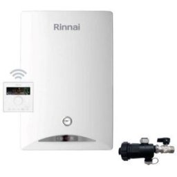 Rinnai Caldaia a Condensazione Zen 29 kW GPL WI-FI low NOx con Kit Scarico Fumi e Defangatore Omaggio KIT COASSIALE