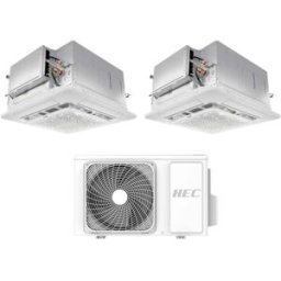 Hec by Haier Climatizzatore Dual Split a Cassetta 620 Freematch 12+12 BTU con 2H24WEAFRA Wi-Fi Inverter R-32 Classe A++