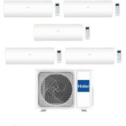 HAIER Climatizzatore Penta split Pearl 7+7+9+12+12 con 5U90S2SS5FA Inverter R-32 Wi-Fi Classe A++/A+