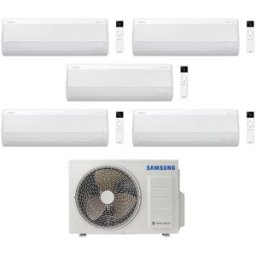 Samsung Climatizzatore Penta Split Cebu S2 9+12+12+12+12 con AJ100TXJ5KG/EU Inverter Wi-Fi Classe A++