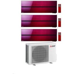 Mitsubishi Climatizzatore Trial Split Kirigamine MSZ-LN Rosso 12+12+18 con MXZ-3F68VF3 Inverter R-32 Wi-Fi Classe A++