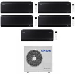 Samsung Climatizzatore Penta Split Windfree Black 7+7+7+9+12 BTU con AJ100TXJ5KG/EU Inverter R-32 Wi-Fi Classe A++