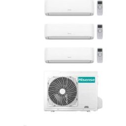 Hisense Climatizzatore Trial Split Hi Comfort 7+12+18 con 3AMW72U4RJC Inverter Wi-Fi R-32 Classe A++