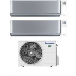Panasonic Climatizzatore Dual Split Etherea Silver 18+18 con CU-3Z68TBE Inverter R-32 Wi-Fi Classe A++