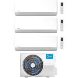 Midea Climatizzatore Trial Split serie Breezeless E 12+12+18 con M5OE-42HFN8-Q Inverter R 32 Wi-Fi Classe A++