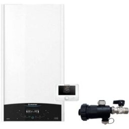 Ariston Caldaia a Condensazione Genus One+ Net 35 kW Metano/Gpl Wi-Fi Completa Di Kit Fumi Classe A+ con Defangatore Omaggio KIT COASSIALE