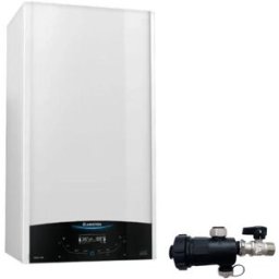 Ariston Caldaia a Condensazione GENUS One System 30 28 Kw Metano/GPL Solo Riscaldamento Wi-Fi Opt. + Kit Fumi + Defangatore KIT COASSIALE