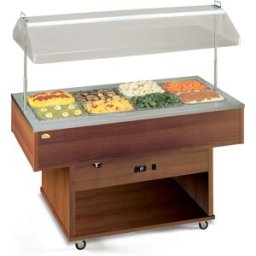Tecfrigo Isola Buffet Riscaldata Bagnomaria DELIZIE-BM - Cappa Manuale o Motorizzata - Te