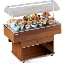 Tecfrigo Isola Buffet Neutra DELIZIE-NEUTRA - Cappa Manuale o Motorizzata - Piano Inox Si