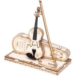rolife Robotime Puzzle 3D in Legno Modello Violino Capriccio, Kit Fai-da-Te per Adulti, Facile Assemblaggio, Blocchi Musicali TG604K
