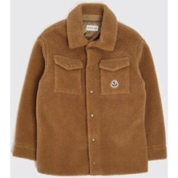 Moncler Giacca-camicia da bambino in pile con patch logo Terra Taglia 8