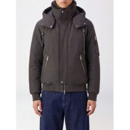 Mackage Bomber imbottito in nylon con cappuccio amovibile e patch logo Nero Taglia 42