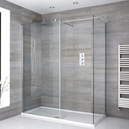 Box Doccia Walk-In Angolare con Piatto Doccia Bianco - 1200 x 900mm - Portland