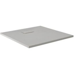 Hudson Reed Piatto Doccia Effetto Ardesia Grigio Chiaro - 900mm x 900mm - con Kit di Rialzo Angolare - Rockwell
