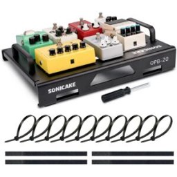 SONICAKE Pedaliera per chitarra di medie dimensioni Effetti per chitarra Pedaliera compatta con pedali Nastro da montagna, fascette e cavi patch
