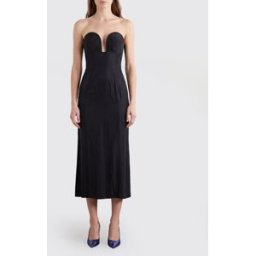 Rabanne Abito midi in viscosa stretch Nero Taglia 36
